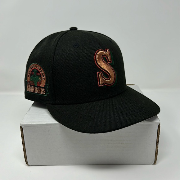 Topperz EU Seattle Mariners “Sonics” Crossover Fitted Hat Size 7 3/8 - Picture 1 of 6